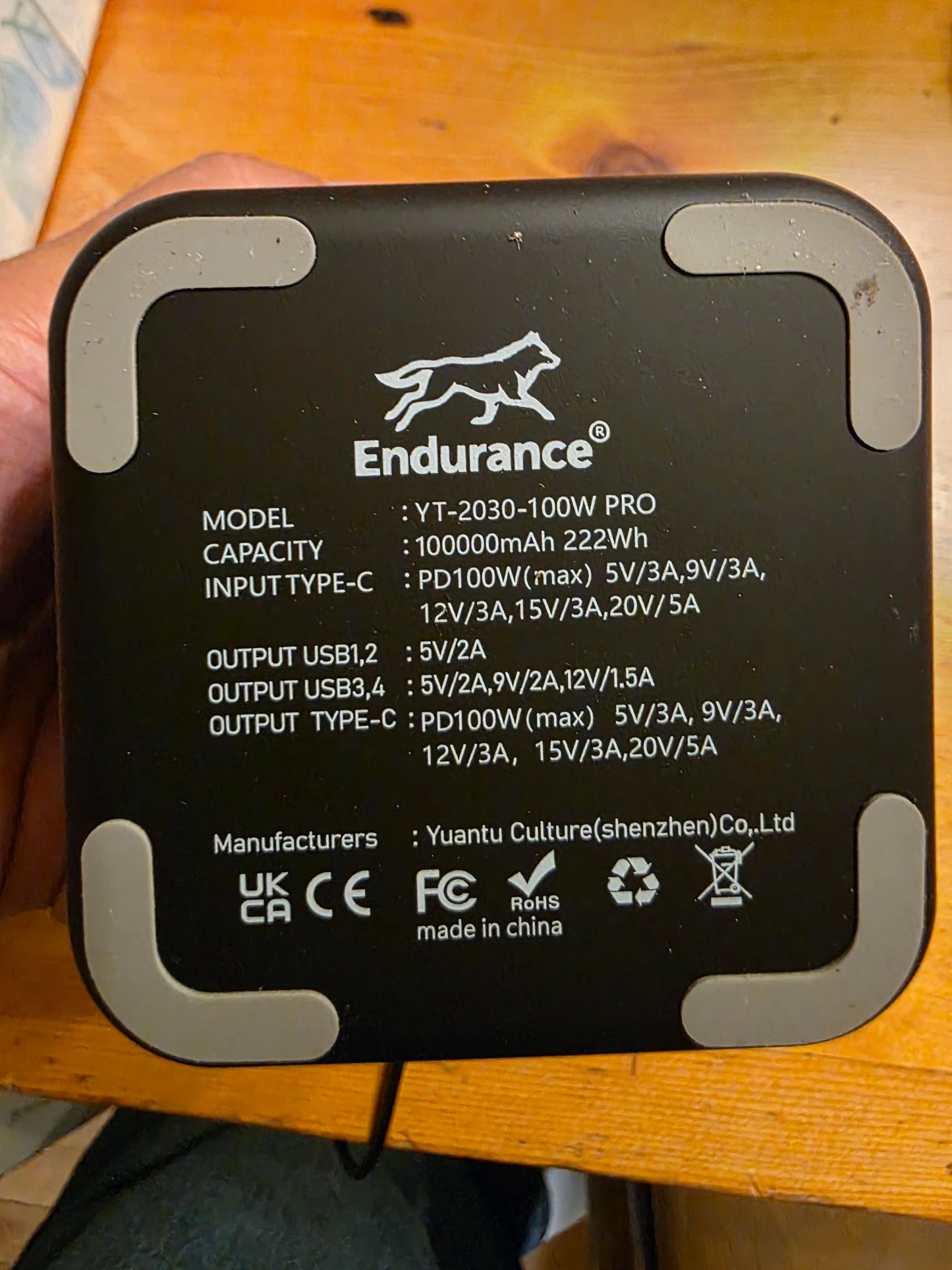 Endurance 100000mAh Power Bank with Super Fast PD100W Charging