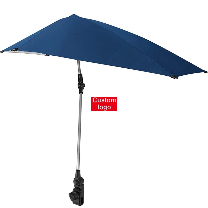 Adjustable Universal Chair Clip for Portable Beach Umbrella Classic Design Manual Sun Cart for Office Outdoor Straight Pattern