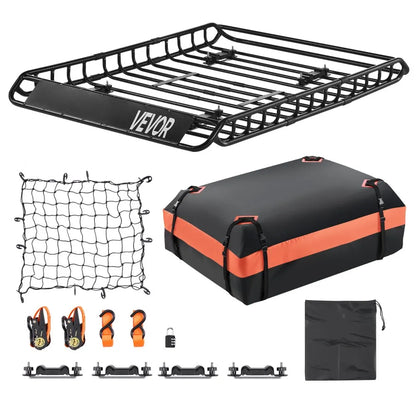 51" Roof Top Cargo Carrier, Storage Bag, Cargo Net
