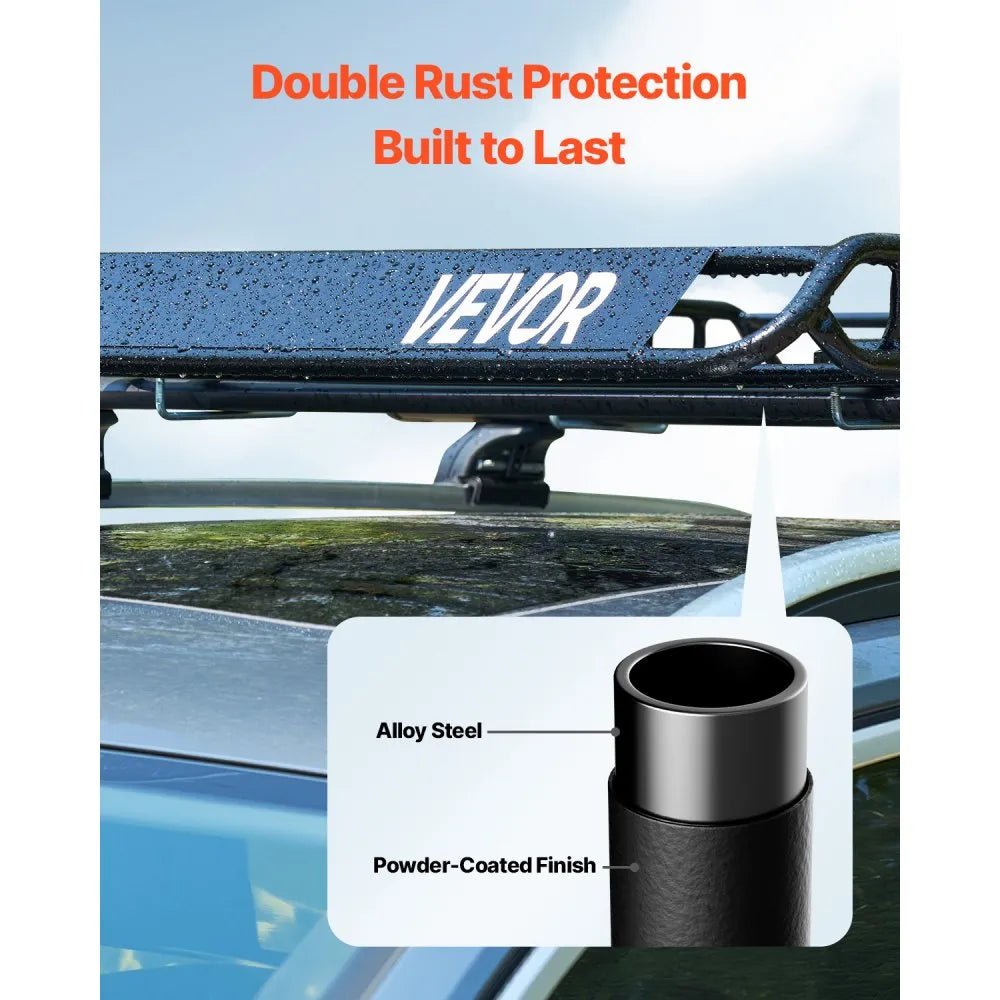 64" Roof Top Cargo Rack WIDE With Cargo Nets