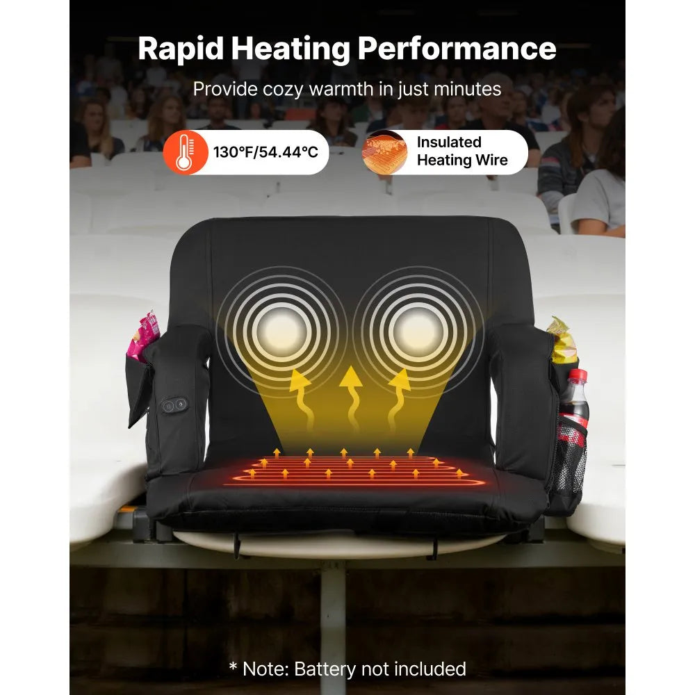 Heated Massage Stadium Seat USB Power Bank Not Included