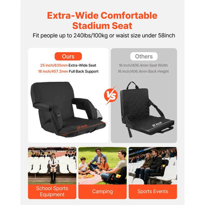 Heated Massage Stadium Seat USB Power Bank Not Included